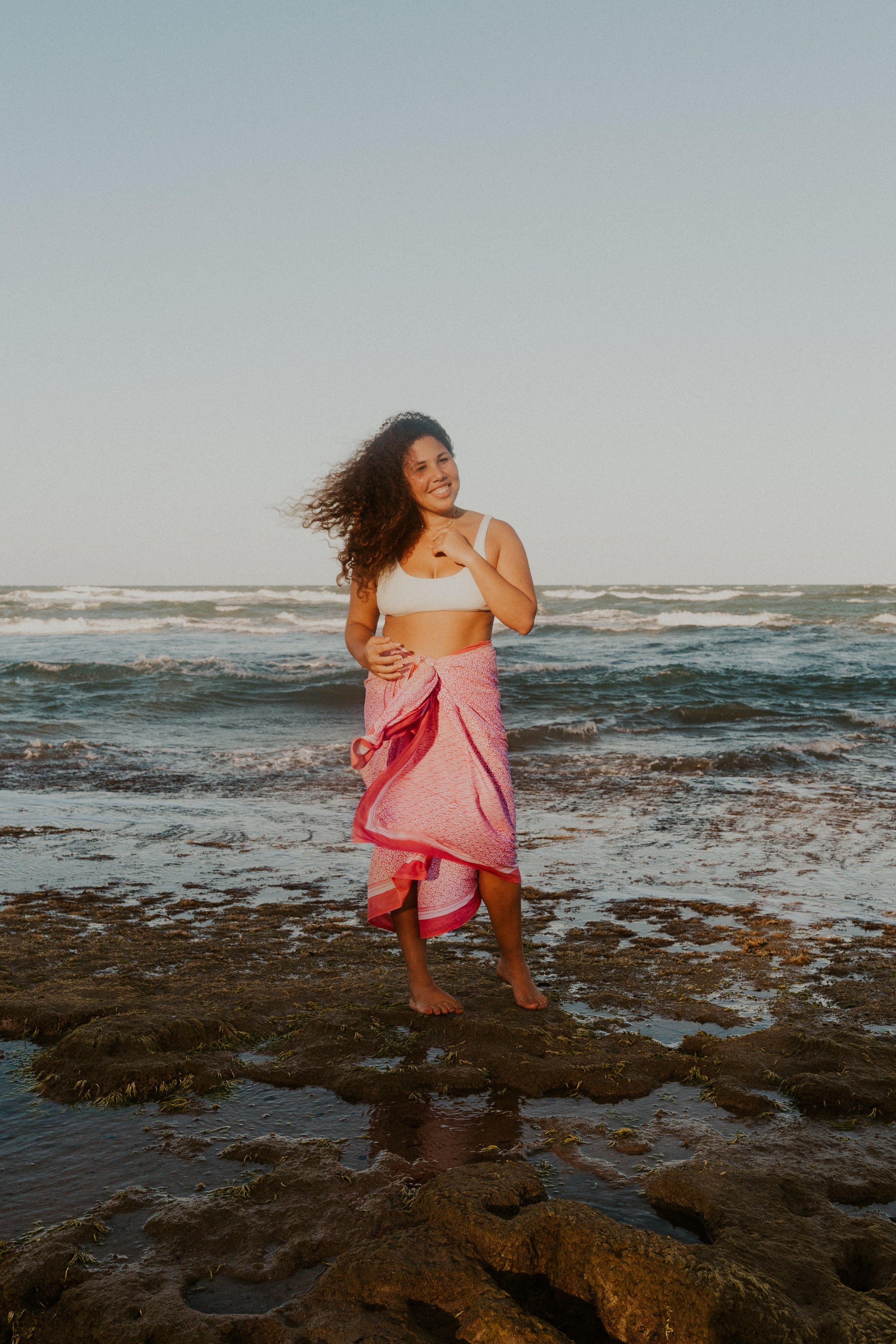 Seychelles Block Print Sarong | Kaiilani