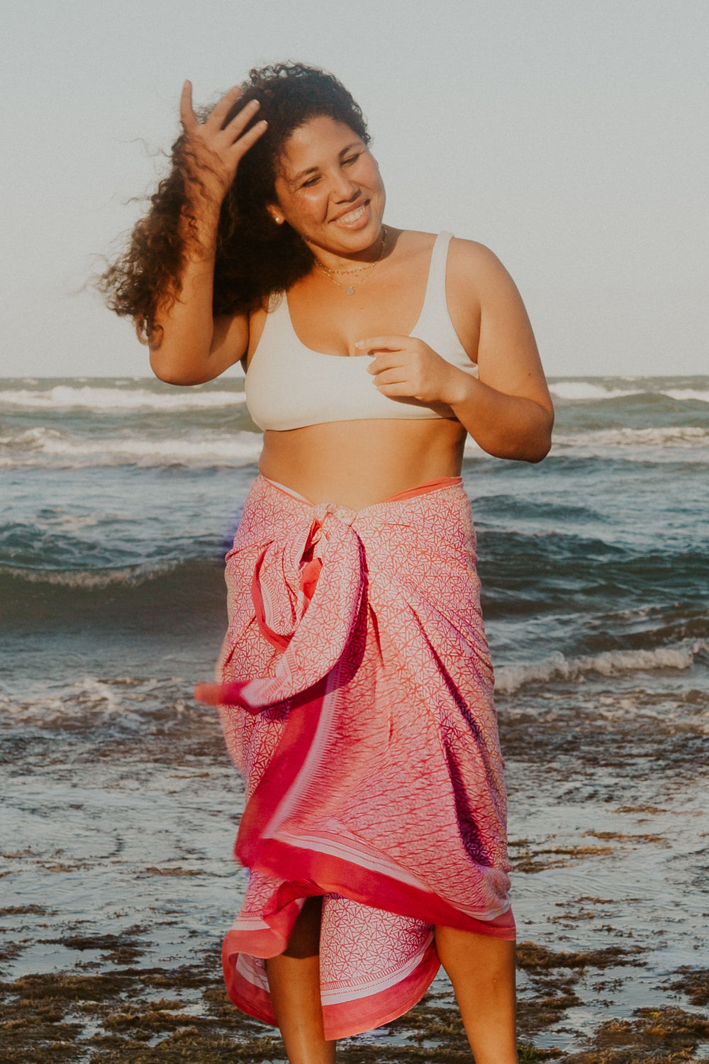 Seychelles Block Print Sarong | Kaiilani